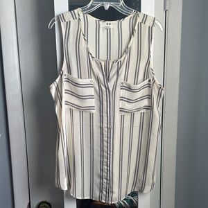 Maurice’s Black and White Striped Blouse